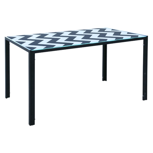Wave 4-Seater Dining Set - Black Wave 4-Seater Dining Set - Black