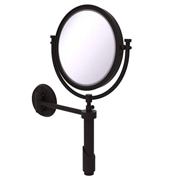 Allied Precision Industries Allied Brass Trm-8/4X Tribecca Collection Wall Mounted 8 Inch Diameter With 4X Magnification Make-Up Mirror, Oil Rubbed Bronze