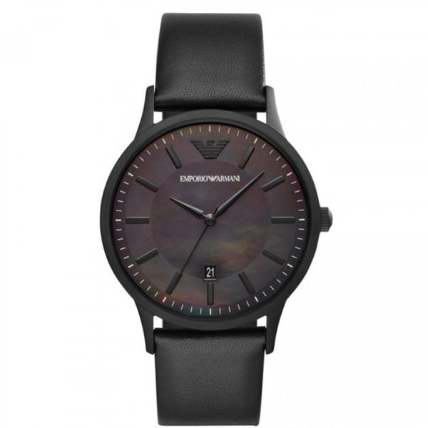 Emporio Armani AR11276 Renato Black Leather Men Watch