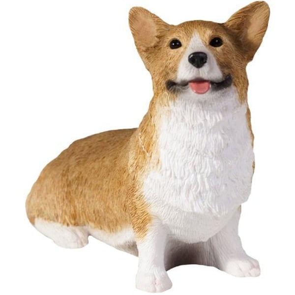 Sandicast Red Pembroke Welsh Corgi Sculpture, Sitting, Small Size