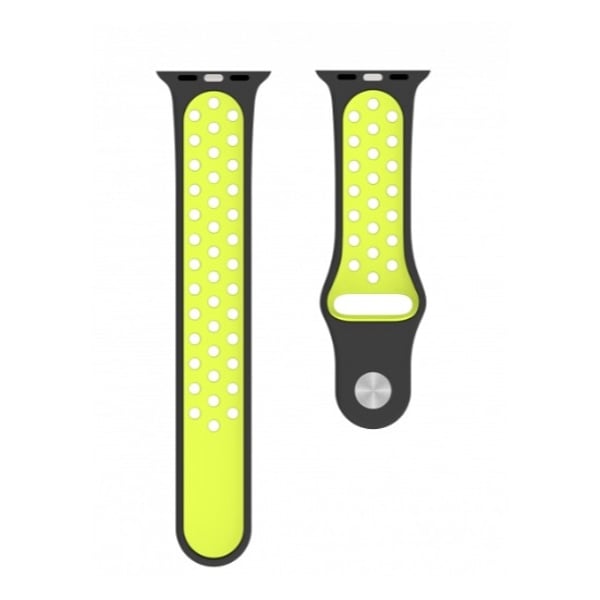 BeHello Premium Silicone Strap 42/44mm For Apple Watch Black/Green BeHello Premium Silicone Strap 42/44mm For Apple Watch Black/Green