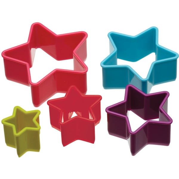 Colourworks Star Shaped Cookie Cutters 5pc Set Colourworks Star Shaped Cookie Cutters 5pc Set