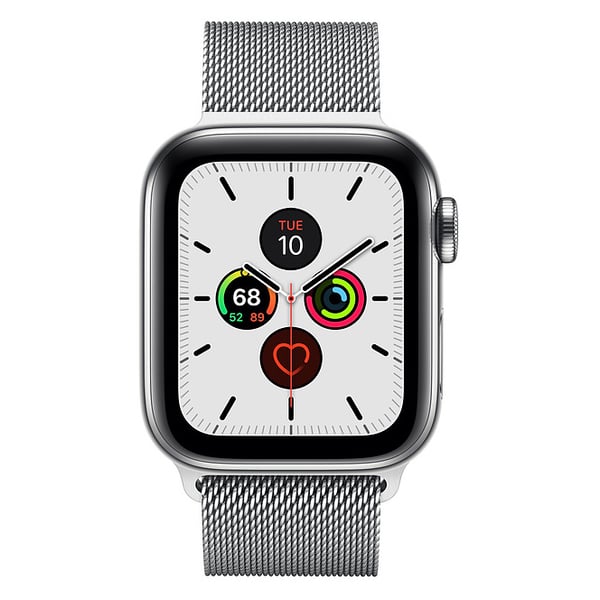Apple Watch Series 5 GPS Cellular 44mm Stainless Steel Case with Stainless Steel Milanese Loop Pre order price in Bahrain Buy Apple Watch Series 5 GPS Cellular 44mm Stainless Steel