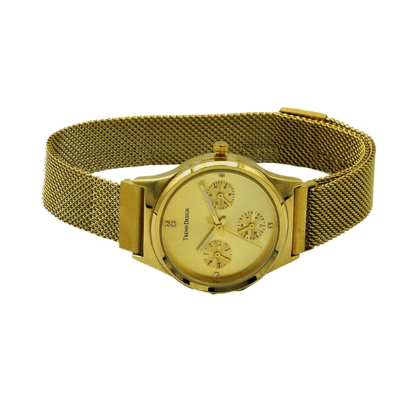 Buy Trend Setter Women’s Gold Watch Mesh Band Td2107l1 Online in UAE