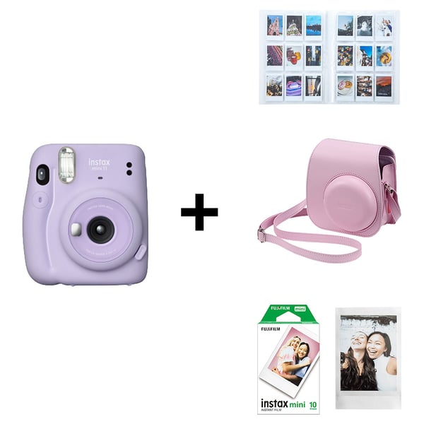 Fujifilm INSTAXMINI11 Camera Purple + Film + Protective Case + Album Fujifilm INSTAXMINI11 Camera Purple + Film + Protective Case + Album