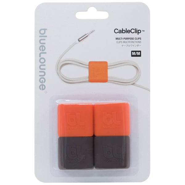 Blue Lounge CC-MD CableClip Medium Grey/Orange Blue Lounge CC-MD CableClip Medium Grey/Orange