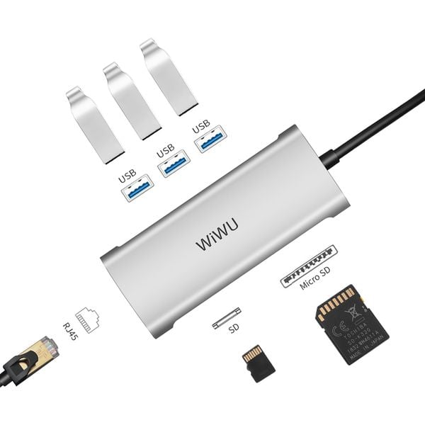 Wiwu ALPHA631 6 In 1 USB Type-C Hub Wiwu ALPHA631 6 In 1 USB Type-C Hub
