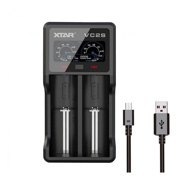 Xtar VC2S Double-Slot USB Battery Charger