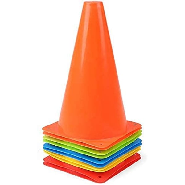 ULTIMAX Agility Marker Cone Set for Athletics and Social Distancing Traffic Cones Outdoor Sport Cones for Kids Football Soccer Training Cones 10 Pack- 23 cm Assorted Color ULTIMAX Agility Marker Cone Set for Athletics and Social Distancing Traffic Cones Outdoor Sport Cones for Kids Football Soccer Training Cones 10 Pack- 23 cm Assorted Color