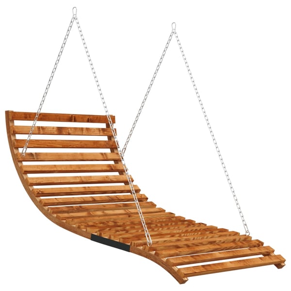 Vidaxl Swing Bed Solid Bent Wood With Teak Finish 115x147x46 Cm Vidaxl Swing Bed Solid Bent Wood With Teak Finish 115x147x46 Cm