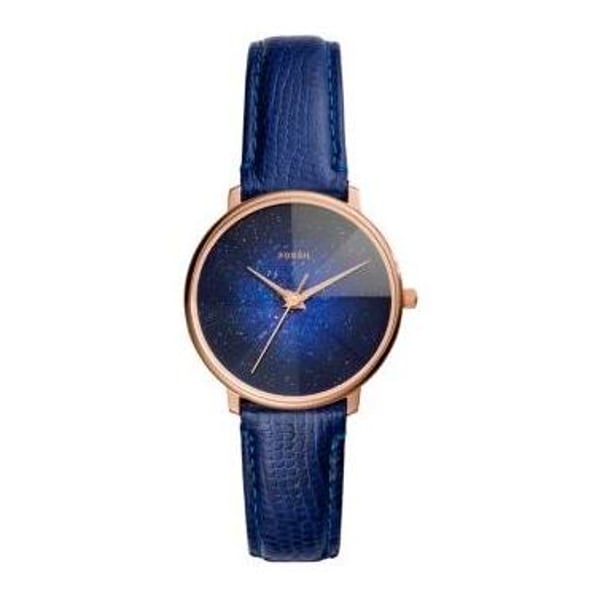 Fossil Prismatic Galaxy Blue Leather Analog Women Watch ES4729