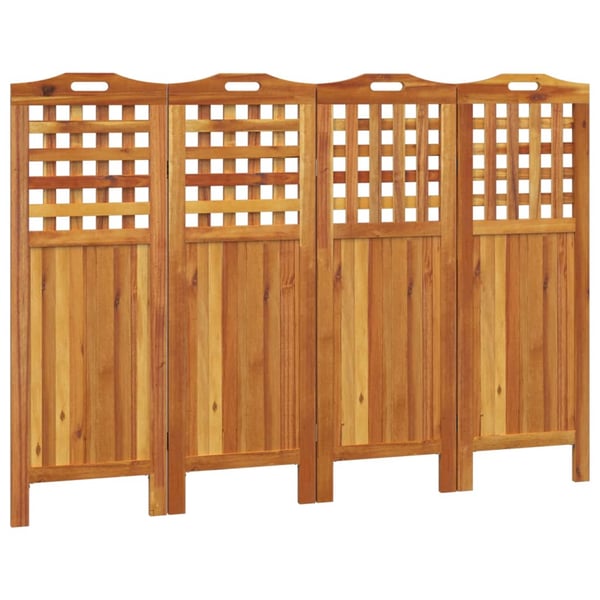 vidaXL 4-Panel Room Divider 162x2x115 cm Solid Wood Acacia vidaXL 4-Panel Room Divider 162x2x115 cm Solid Wood Acacia