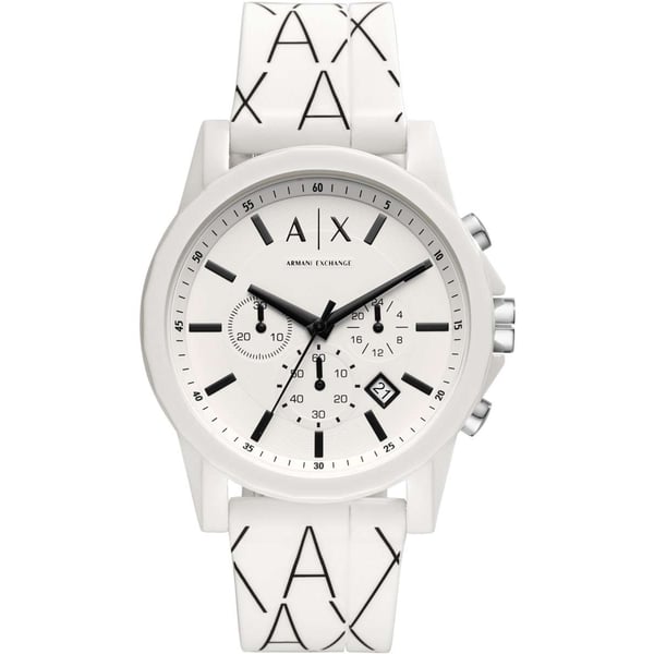 Armani Exchange White Silicone Men Watch AX1340