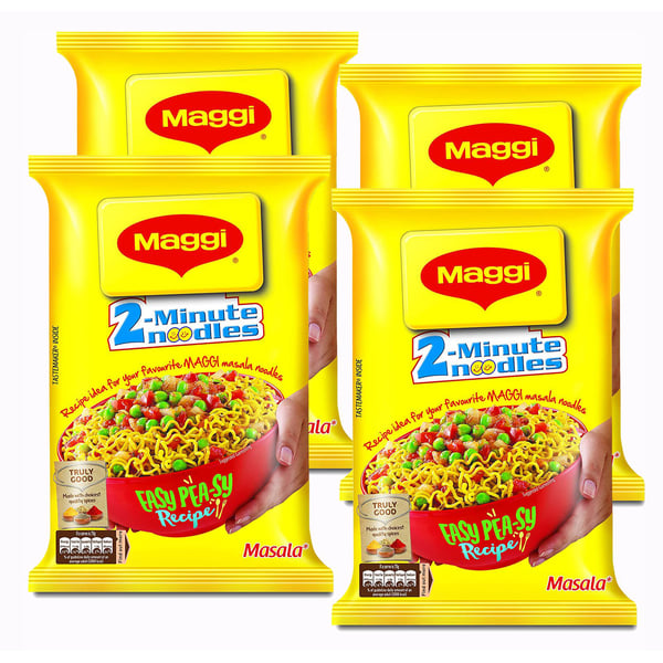 Maggi 2-Minute Instant Noodles - Masala, 70g (Pack of 4) Maggi 2-Minute Instant Noodles - Masala, 70g (Pack of 4)