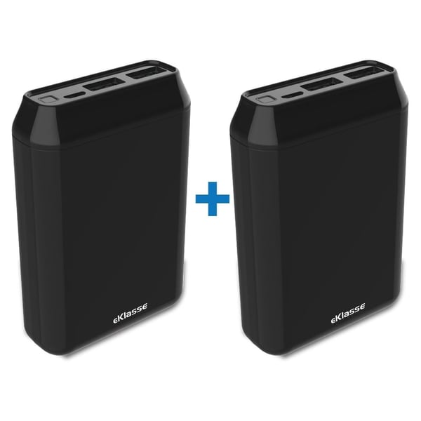 Eklasse Power Bank 10000mAh Bundle- Black