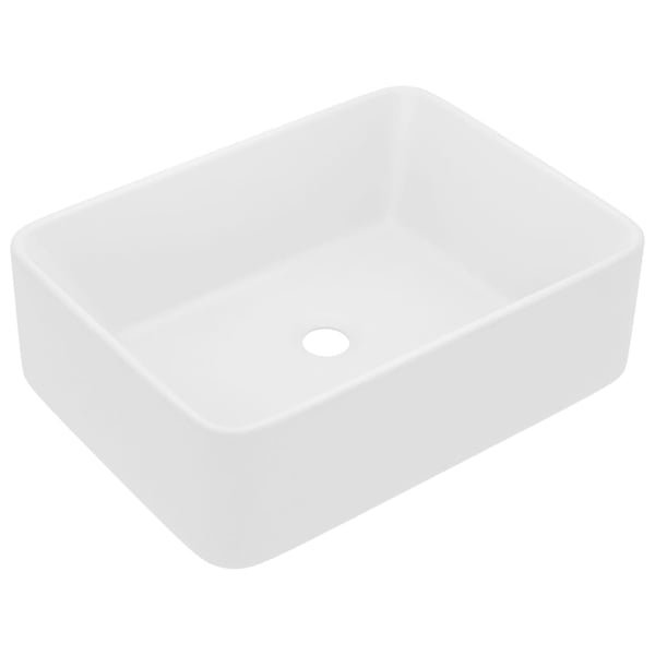 vidaXL Luxury Wash Basin Matt White 41x30x12 cm Ceramic