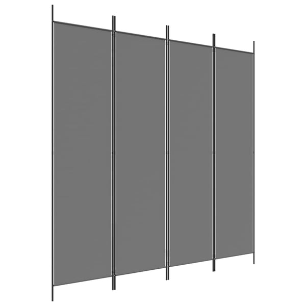 vidaXL 4-Panel Room Divider Anthracite 200x200 cm Fabric