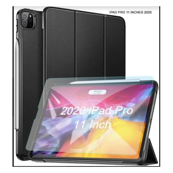 Max & Max MXIP11B Trifold Smart Folio Case With Pencil Holder & Tempered Glass For iPad Pro 11 Max & Max MXIP11B Trifold Smart Folio Case With Pencil Holder & Tempered Glass For iPad Pro 11