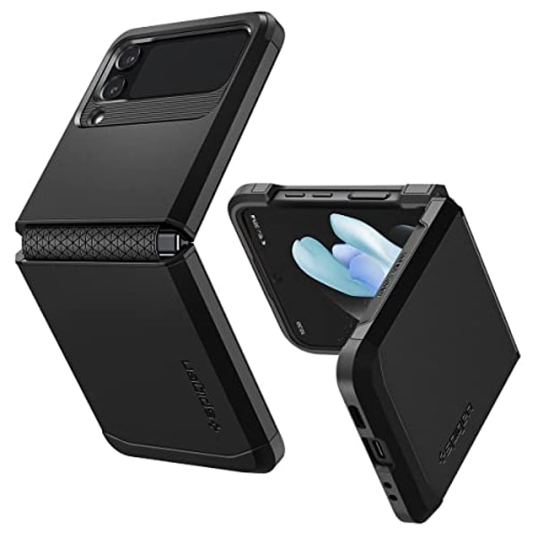 Spigen Tough Armor [hinge Protection] Designed For Galaxy Z Flip 4 Case Cover (2022) - Black