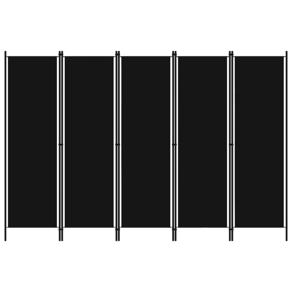 Vidaxl 5-panel Room Divider Black 250x180 Cm Vidaxl 5-panel Room Divider Black 250x180 Cm