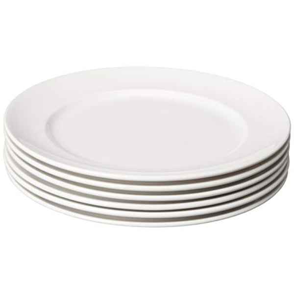 Fortessa Fortaluxe Superwhite Vitrified China Dinnerware, Cassia 10 5/8-Inch Dinner Plate, Set Of 6