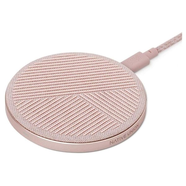 Native Union Drop Wireless Charge Pad Fabric Rose Native Union Drop Wireless Charge Pad Fabric Rose