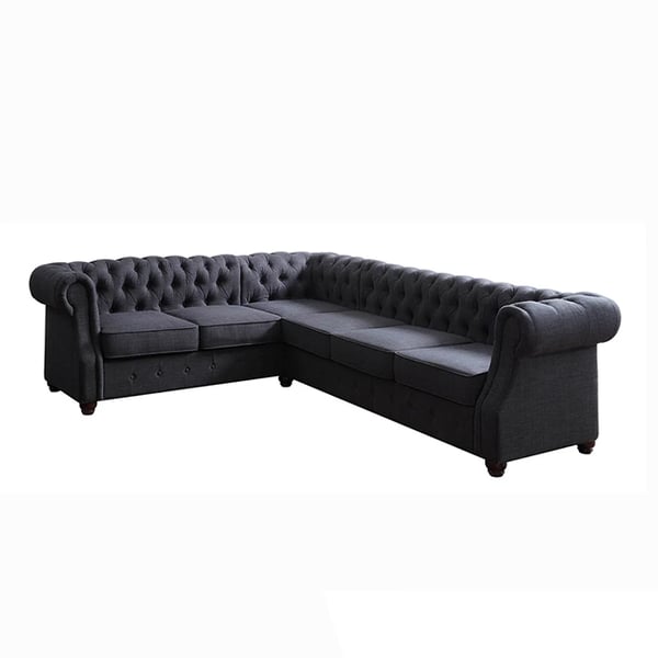 Buy Asghar Furniture Koa Imperial Tufted Sofa Black Online in UAE Sharaf DG