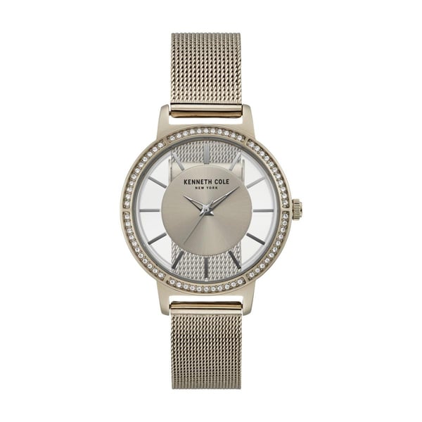Kenneth Cole Transparency Watch For Women with Warm Silver Stainless Steel Bracelet