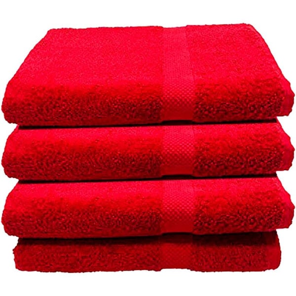 High Quality Cotton Red Set of 4 Bath Towel 70*140 cm