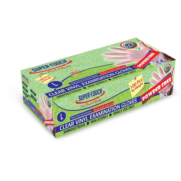 Super Touch Vinyl gloves Powder Free M/L Super Touch Vinyl gloves Powder Free M/L