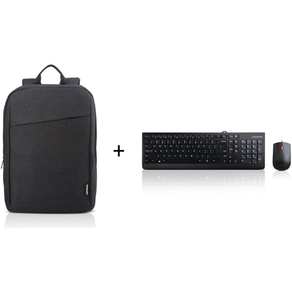 Lenovo Casual Backpack Black 15.6inch Laptop + USB Combo Keyboard & Mouse