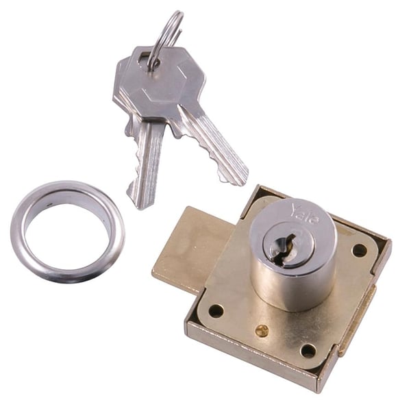 Yale Cabinet Lock Set (Pack of 3, Brass) Yale Cabinet Lock Set (Pack of 3, Brass)