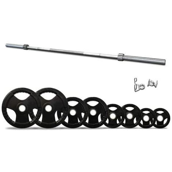 Miracle Fitness 175 Kg Body Pump Set - 72 Inches Olympic Bar With Collars & Weight Plates