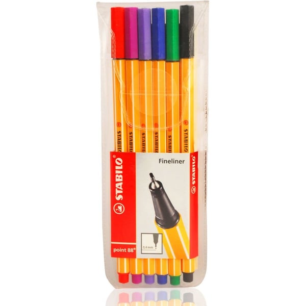 Stabilo Point 88 Fineliner Colouring Pen (Pack of 6pcs)