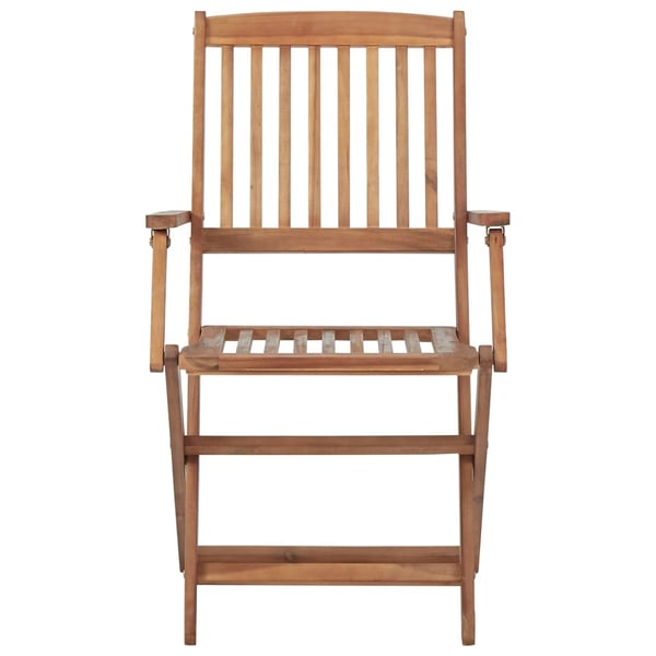 vidaXL Folding Outdoor Chairs 2 pcs Solid Acacia Wood vidaXL Folding Outdoor Chairs 2 pcs Solid Acacia Wood