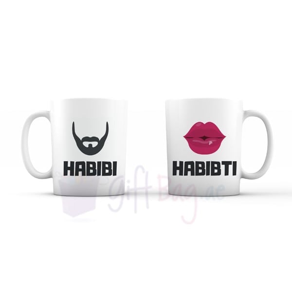 Habibi and Habibti Couple Mugs Set of 2 Habibi and Habibti Couple Mugs Set of 2