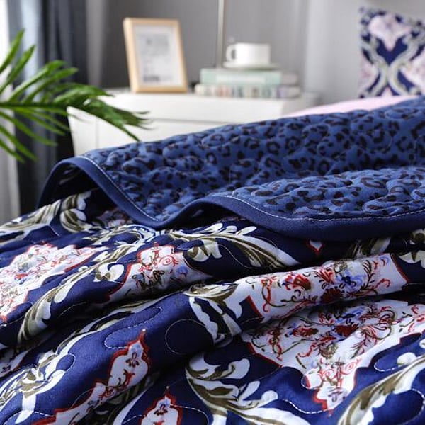 Buy King Size Summer Blanket Blue Bohemian Design Online in UAE | Sharaf DG