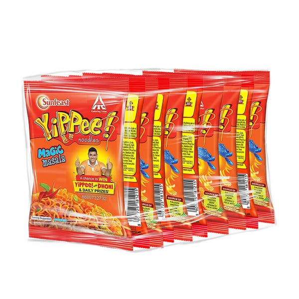 Sunfeast Noodles - Yippee Noodles Magic Masala 60g (Pack of 10) Sunfeast Noodles - Yippee Noodles Magic Masala 60g (Pack of 10)