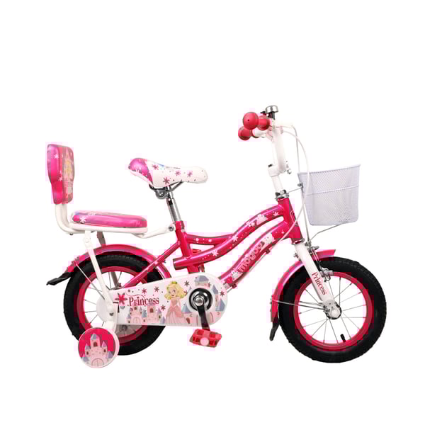 Mogoo Princess Girls Bike 14 Inch Dark Pink Mogoo Princess Girls Bike 14 Inch Dark Pink