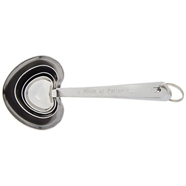 Kate Aspen Love Beyond Measure Spoons, Heart Shaped Measuring Spoons, Stainless Steel