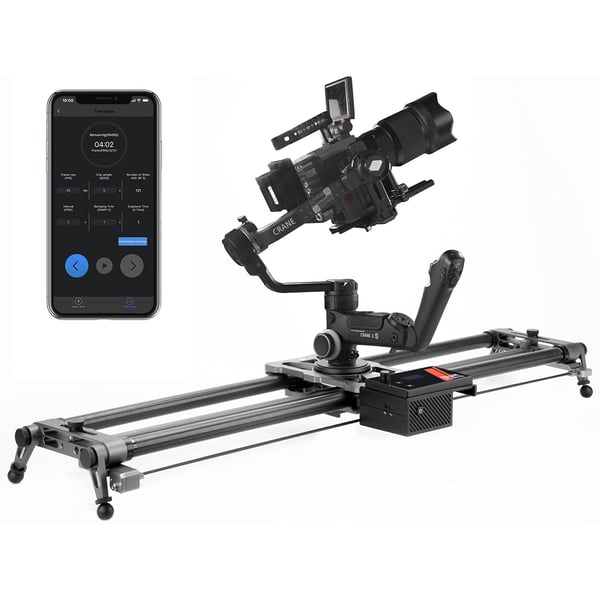 Yc Onion Motorized Camera Slider 60cm/23'' Camera Rail With App Control Carbon Fiber,3-4 Or 5 Axis Video Slider Dolly Track Motion Rail Compatible With Ronin S And Rs2 Stabilizer And Zhiyun Stabilizer