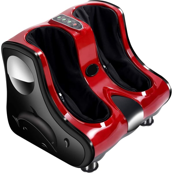 ULTIMAX Electric Leg & Foot Massager Electric Foot Calf Leg Massager Shiatsu Kneading Rolling-RED