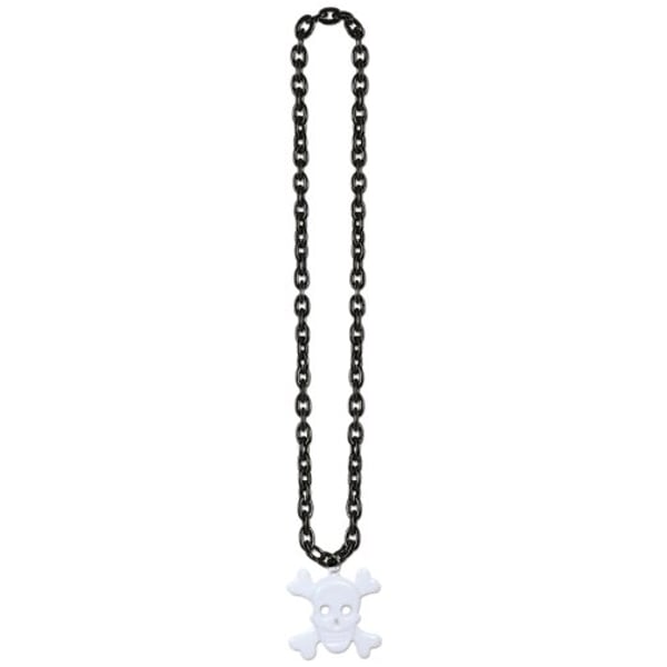 Beistle Black Chain Beads W/Skull & Crossbones Medallion Party Accessory (1 Count) (1/Card) Beistle Black Chain Beads W/Skull & Crossbones Medallion Party Accessory (1 Count) (1/Card)