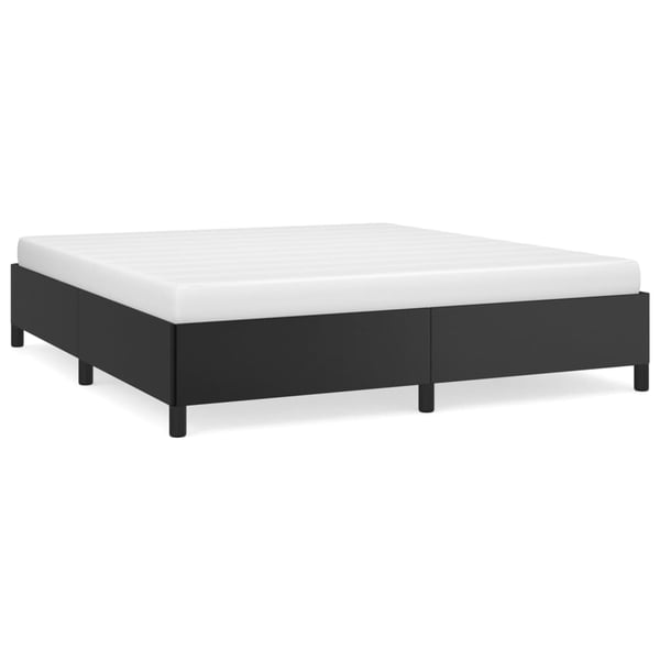 اشترِ vidaXL Bed Frame Black 180×200 cm 6FT Super King Faux Leather عبر