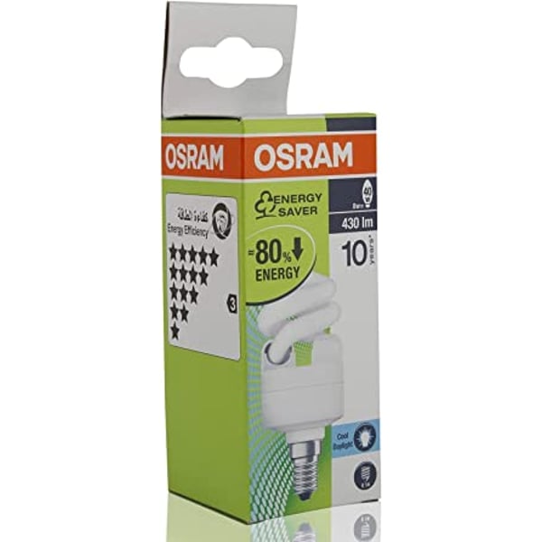 Osram Dulux Superstar Mini Daylight Cfl Bulb | 8W 865 E14 Esma Approved | Compact Fluorescent Integrated | Pack Of 20 Osram Dulux Superstar Mini Daylight Cfl Bulb | 8W 865 E14 Esma Approved | Compact Fluorescent Integrated | Pack Of 20