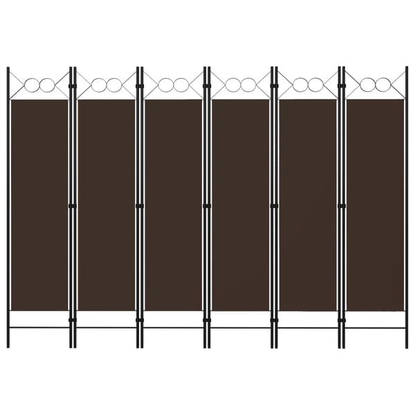 Vidaxl 6-panel Room Divider Brown 240x180 Cm