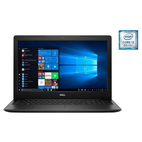 Dell Inspiron 3583 Touch Laptop - Core i3 2.1GHz 8GB 128GB Shared Win10 15.6inch HD Black English Keyboard