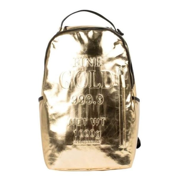 Sprayground Fine Gold Yellow Unisex Backpack 18