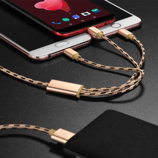 Borofone 3-In-1 Ring Current Charging Data Cable 1M Gold
