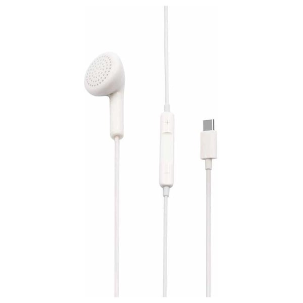 Porodo Mono Earphone with Type-C Connector White Porodo Mono Earphone with Type-C Connector White
